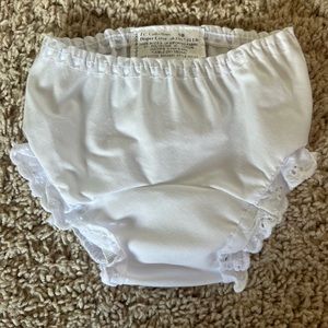 LC Collections eyelet diaper cover- NB
